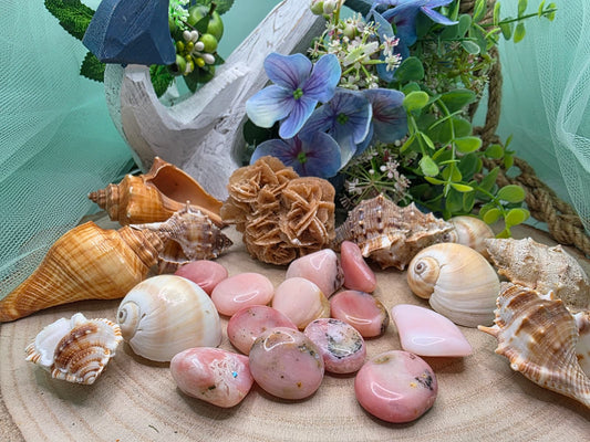 Opale rosa pietra naturale burattata