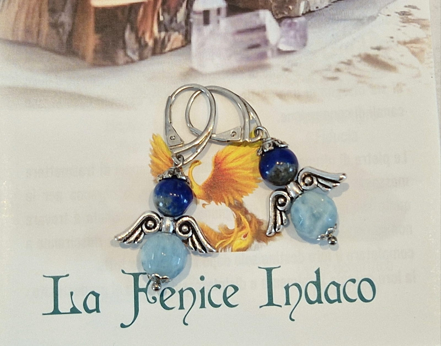 Orecchini angelo Lapislazzuli e Acquamarina