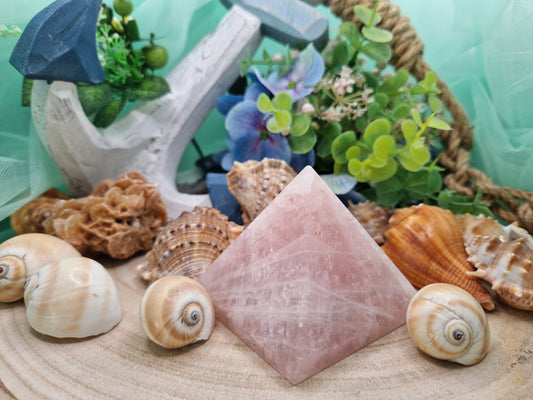 Piramide Quarzo Rosa pietra naturale