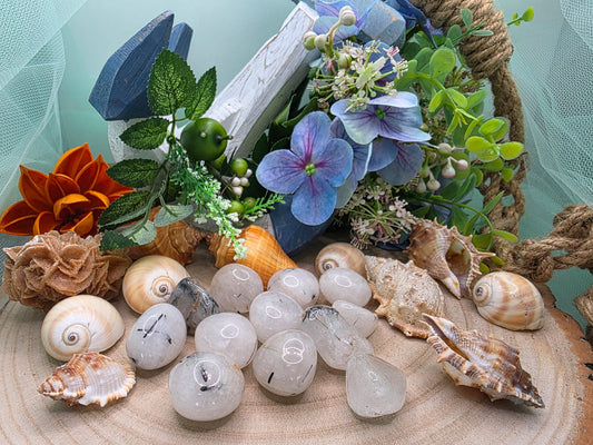 Quarzo tormalina pietra naturale burattata