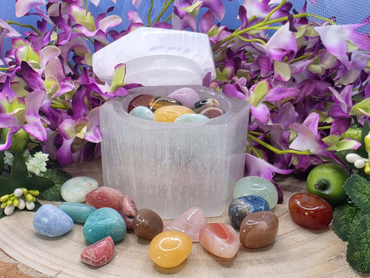scatola armonizzatrice selenite naturale
