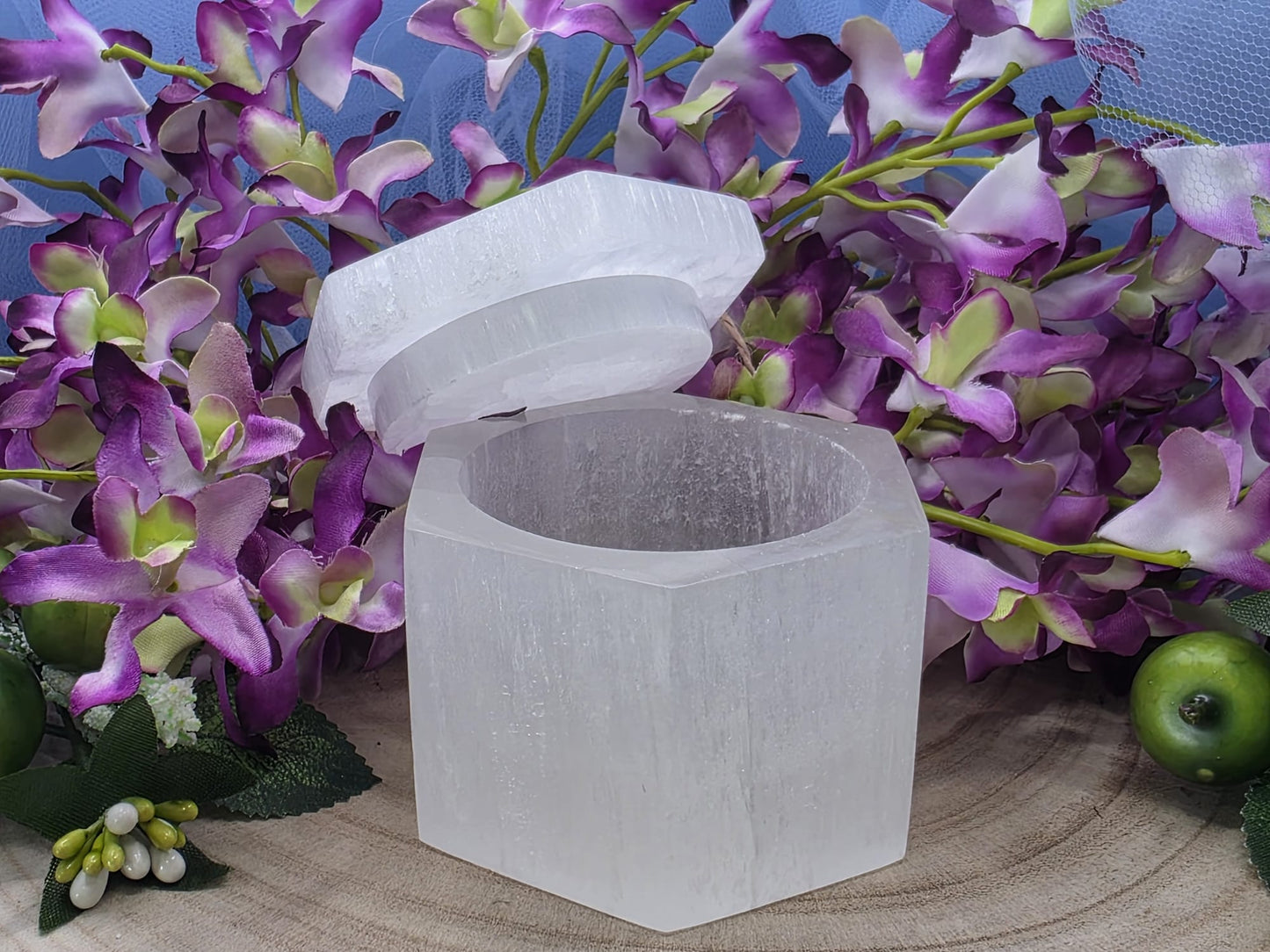 Scatola armonizzatrice selenite naturale