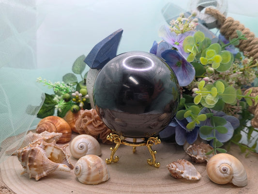 Shungite sfera in pietra naturale 8 cm