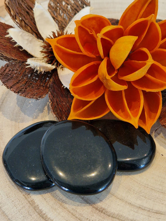 Smooth stone ossidiana nera pietra naturale