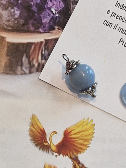 Ciondolo sfera Angelite ''Su  Coccu''
