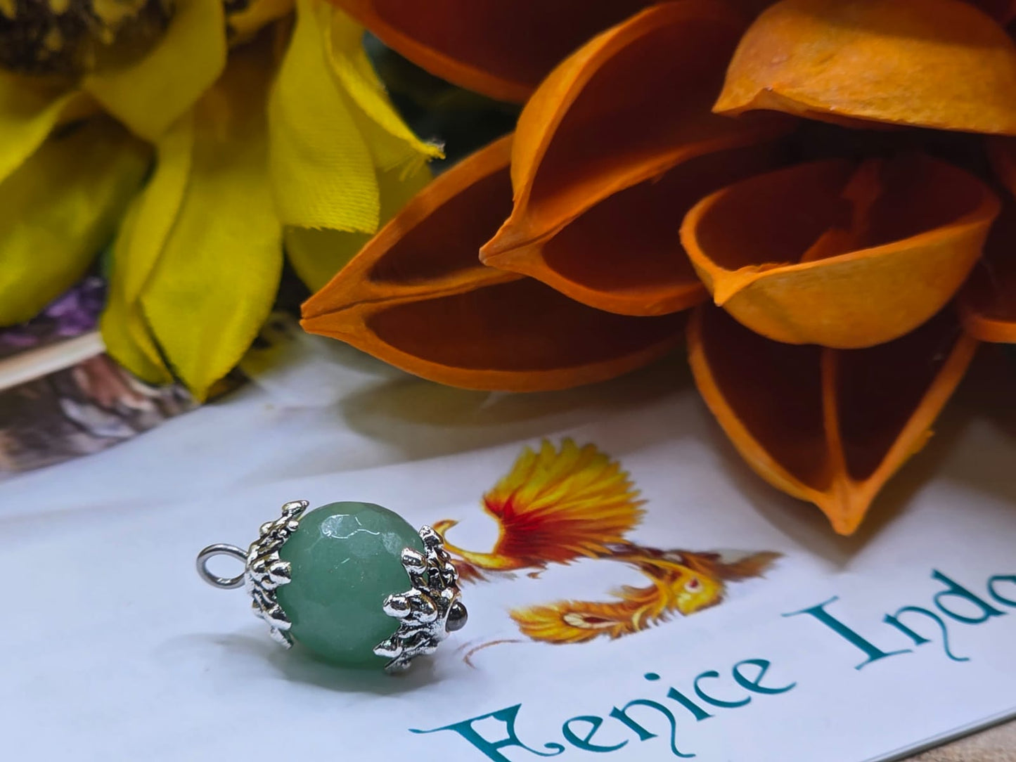 Ciondolo sfera avventurina 'Su Coccu'