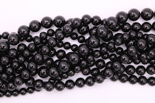 Tormalina Nera filo tondo liscio pietra naturale