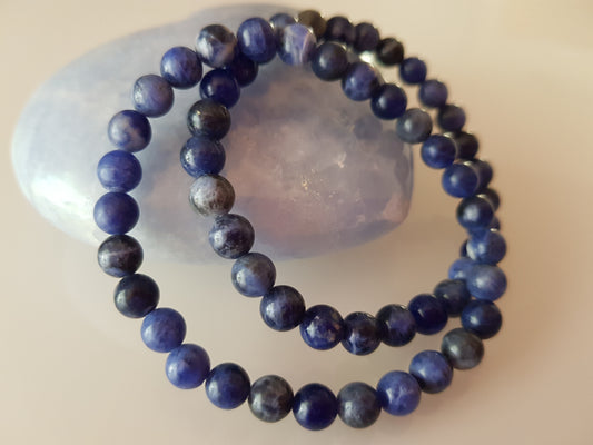 Bracciale 6 mm sodalite pietra naturale