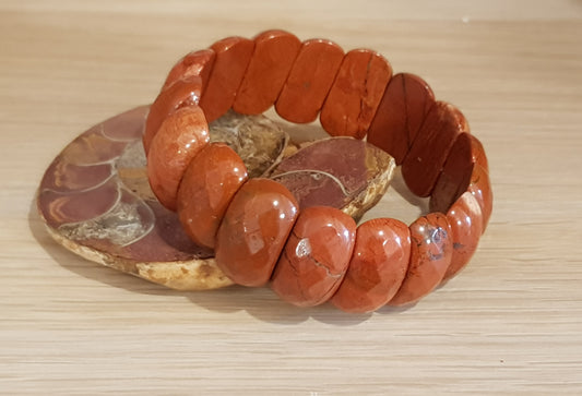 Bracciale fascia diaspro rosso