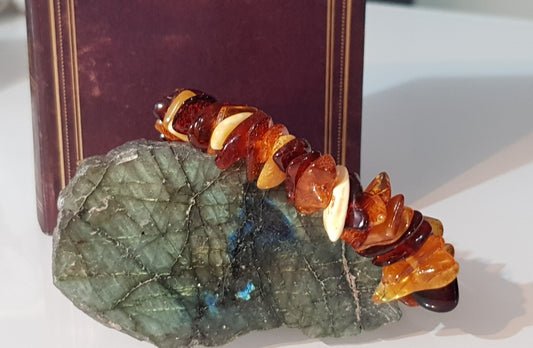 Bracciale ambra naturale fascia piccolo
