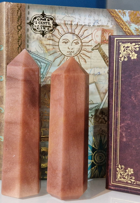 Torre pietra di luna pesca 8/10 cm pietra naturale