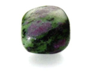 ZOISITE CON RUBINO, pietra naturale burattata